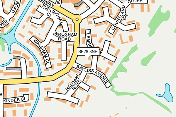 SE28 8NP map - OS OpenMap – Local (Ordnance Survey)