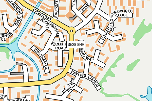 SE28 8NR map - OS OpenMap – Local (Ordnance Survey)
