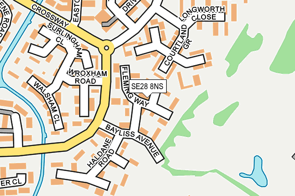 SE28 8NS map - OS OpenMap – Local (Ordnance Survey)