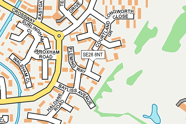 SE28 8NT map - OS OpenMap – Local (Ordnance Survey)