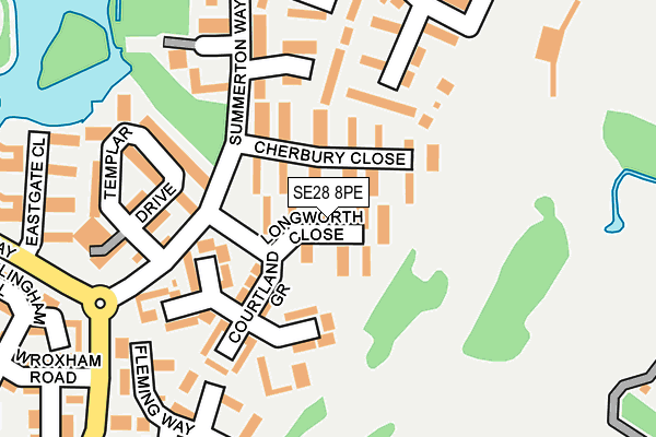 SE28 8PE map - OS OpenMap – Local (Ordnance Survey)