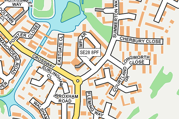 SE28 8PF map - OS OpenMap – Local (Ordnance Survey)