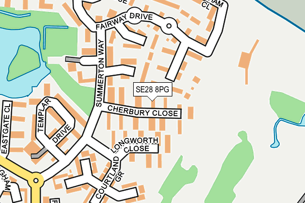 SE28 8PG map - OS OpenMap – Local (Ordnance Survey)