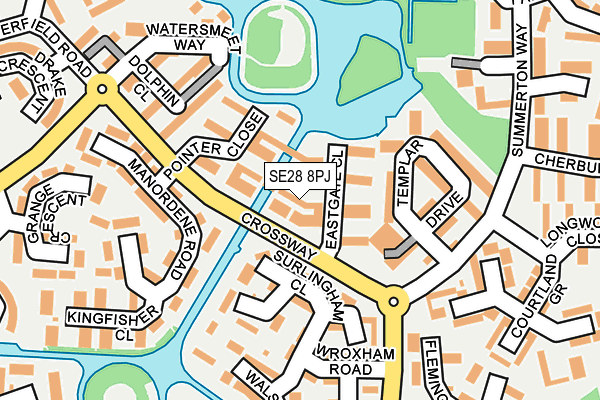 SE28 8PJ map - OS OpenMap – Local (Ordnance Survey)