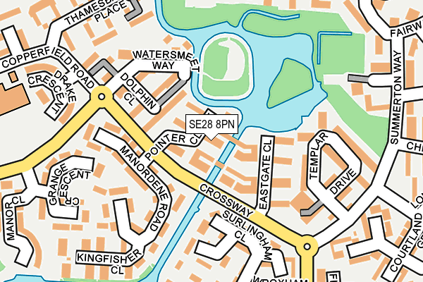 SE28 8PN map - OS OpenMap – Local (Ordnance Survey)