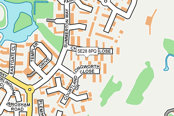 SE28 8PQ map - OS OpenMap – Local (Ordnance Survey)