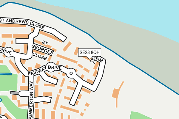 SE28 8QH map - OS OpenMap – Local (Ordnance Survey)