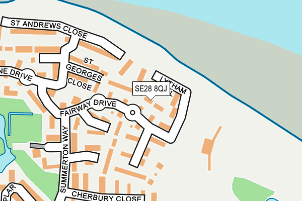 SE28 8QJ map - OS OpenMap – Local (Ordnance Survey)