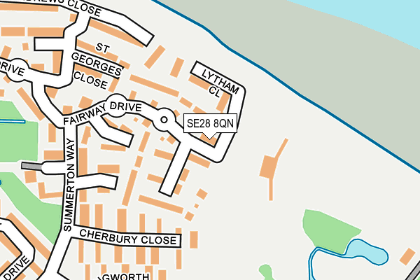 SE28 8QN map - OS OpenMap – Local (Ordnance Survey)