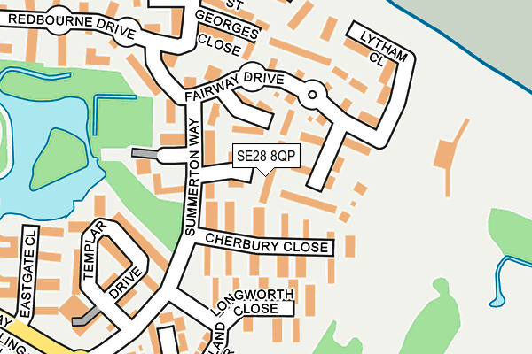 SE28 8QP map - OS OpenMap – Local (Ordnance Survey)