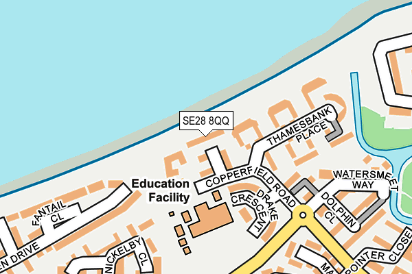 SE28 8QQ map - OS OpenMap – Local (Ordnance Survey)