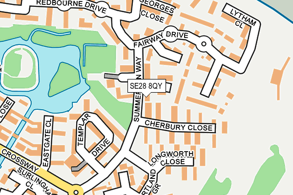 SE28 8QY map - OS OpenMap – Local (Ordnance Survey)