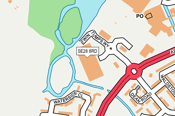 SE28 8RD map - OS OpenMap – Local (Ordnance Survey)