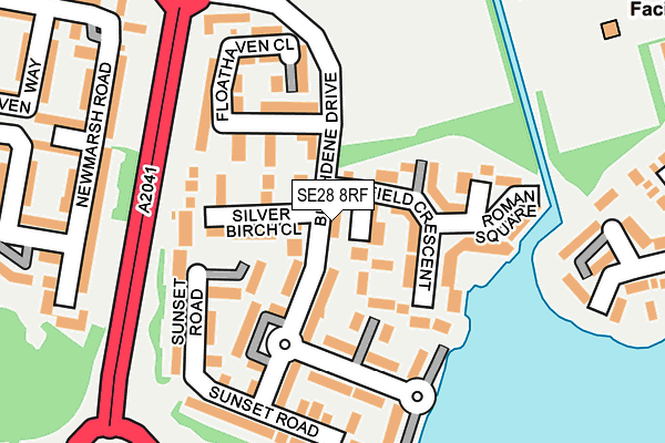 SE28 8RF map - OS OpenMap – Local (Ordnance Survey)