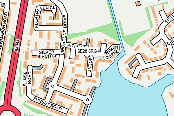 SE28 8RG map - OS OpenMap – Local (Ordnance Survey)