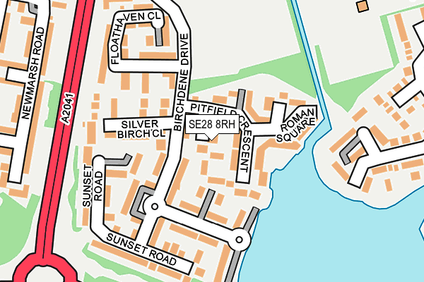 SE28 8RH map - OS OpenMap – Local (Ordnance Survey)