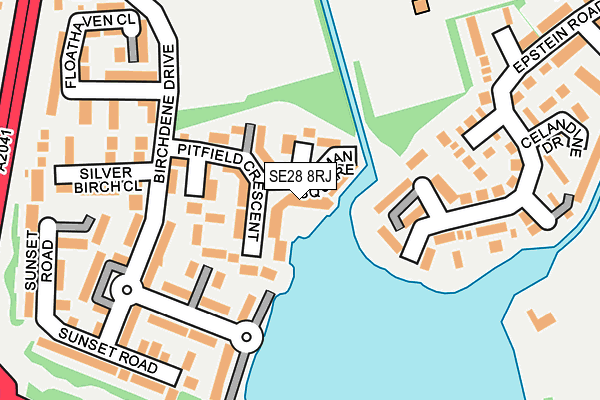 SE28 8RJ map - OS OpenMap – Local (Ordnance Survey)