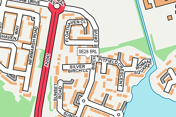SE28 8RL map - OS OpenMap – Local (Ordnance Survey)