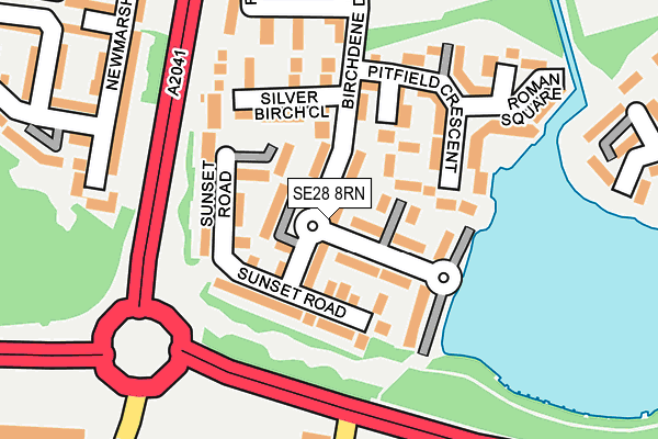 SE28 8RN map - OS OpenMap – Local (Ordnance Survey)