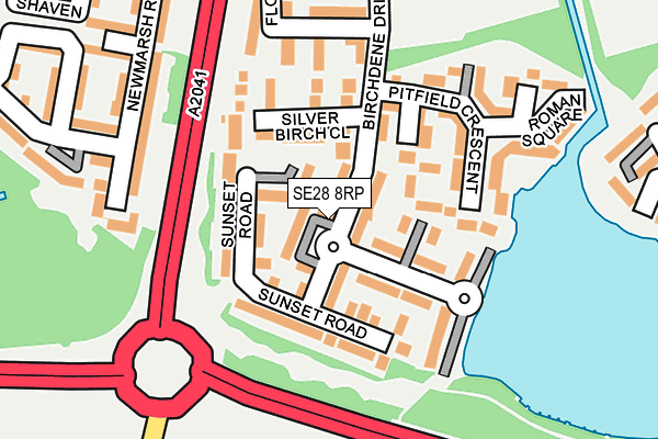 SE28 8RP map - OS OpenMap – Local (Ordnance Survey)