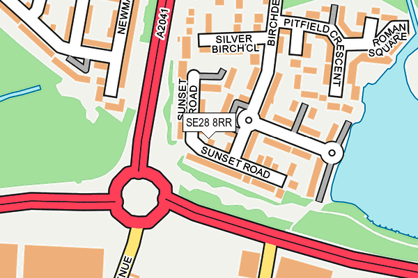 SE28 8RR map - OS OpenMap – Local (Ordnance Survey)