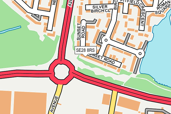 SE28 8RS map - OS OpenMap – Local (Ordnance Survey)