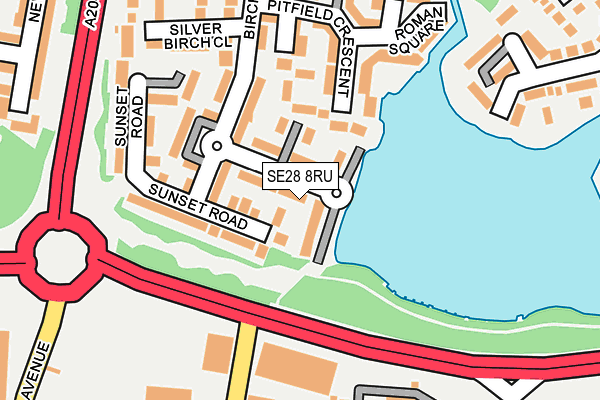 SE28 8RU map - OS OpenMap – Local (Ordnance Survey)