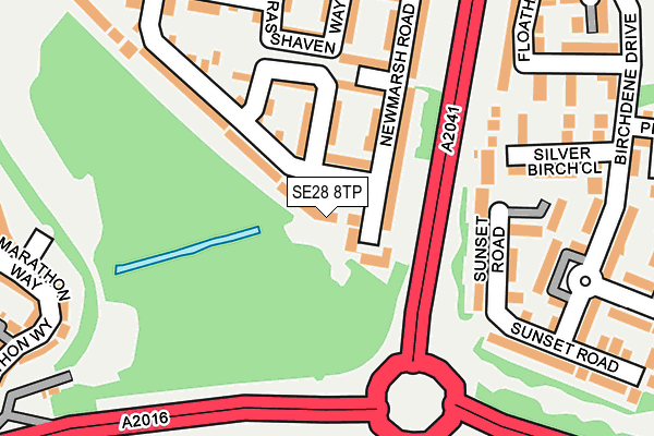SE28 8TP map - OS OpenMap – Local (Ordnance Survey)