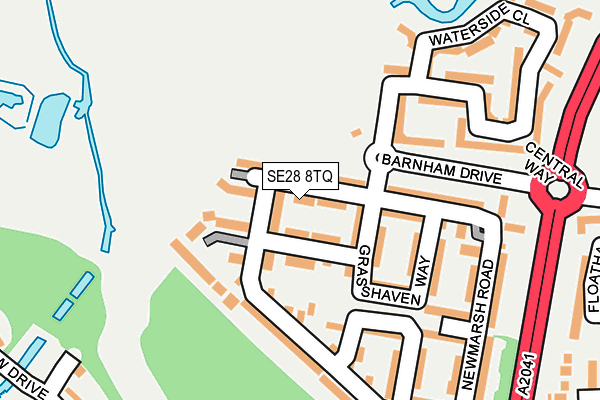 SE28 8TQ map - OS OpenMap – Local (Ordnance Survey)