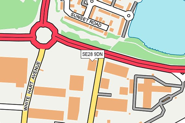 SE28 9DN map - OS OpenMap – Local (Ordnance Survey)