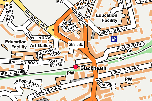 Map of EXE CONTRACTING LTD at local scale