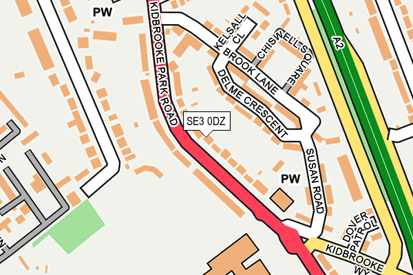 SE3 0DZ map - OS OpenMap – Local (Ordnance Survey)