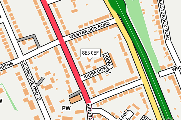 SE3 0EF map - OS OpenMap – Local (Ordnance Survey)