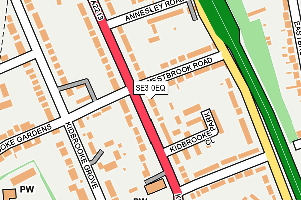 SE3 0EQ map - OS OpenMap – Local (Ordnance Survey)