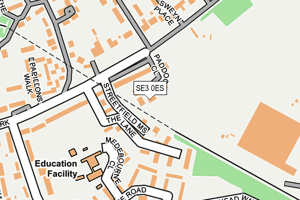 SE3 0ES map - OS OpenMap – Local (Ordnance Survey)