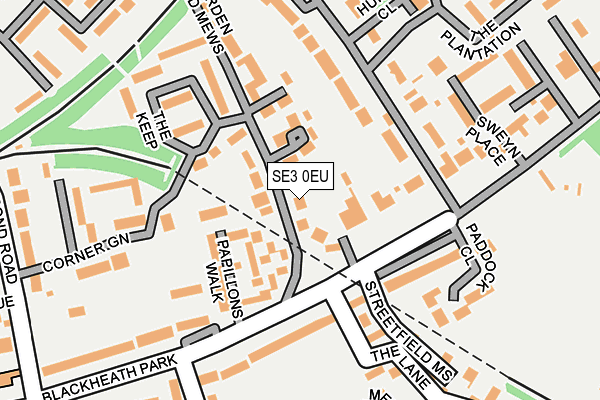 SE3 0EU map - OS OpenMap – Local (Ordnance Survey)