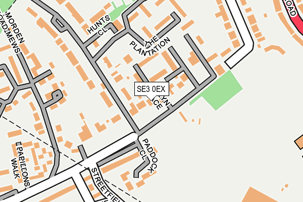 SE3 0EX map - OS OpenMap – Local (Ordnance Survey)