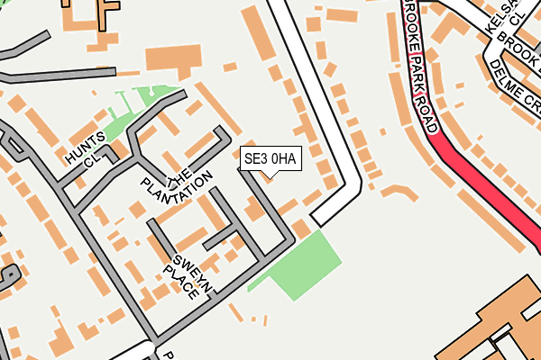 SE3 0HA map - OS OpenMap – Local (Ordnance Survey)