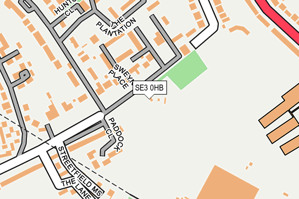 SE3 0HB map - OS OpenMap – Local (Ordnance Survey)