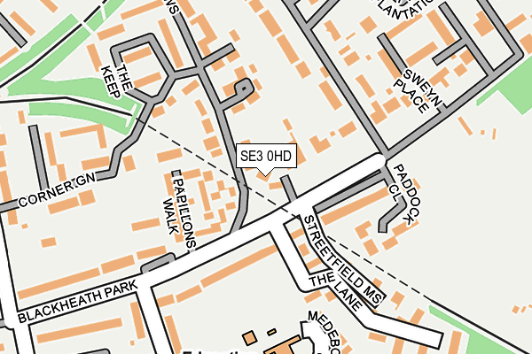 SE3 0HD map - OS OpenMap – Local (Ordnance Survey)