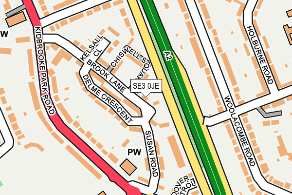 SE3 0JE map - OS OpenMap – Local (Ordnance Survey)