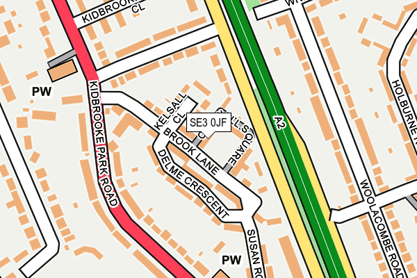 SE3 0JF map - OS OpenMap – Local (Ordnance Survey)