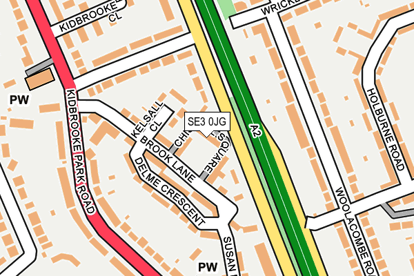 SE3 0JG map - OS OpenMap – Local (Ordnance Survey)