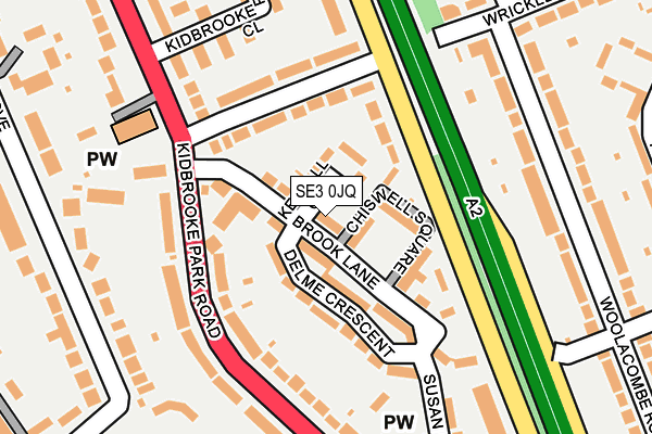 SE3 0JQ map - OS OpenMap – Local (Ordnance Survey)