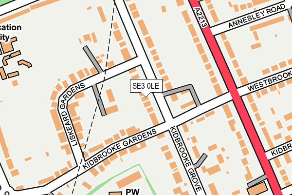 SE3 0LE map - OS OpenMap – Local (Ordnance Survey)