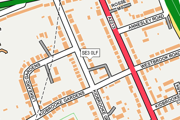 SE3 0LF map - OS OpenMap – Local (Ordnance Survey)