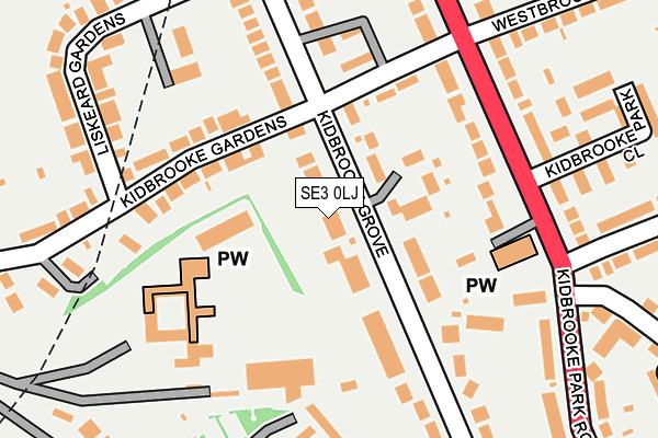 SE3 0LJ map - OS OpenMap – Local (Ordnance Survey)