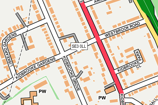 SE3 0LL map - OS OpenMap – Local (Ordnance Survey)