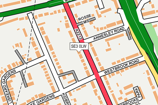 SE3 0LW map - OS OpenMap – Local (Ordnance Survey)