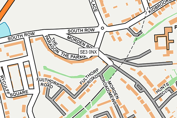 SE3 0NX map - OS OpenMap – Local (Ordnance Survey)